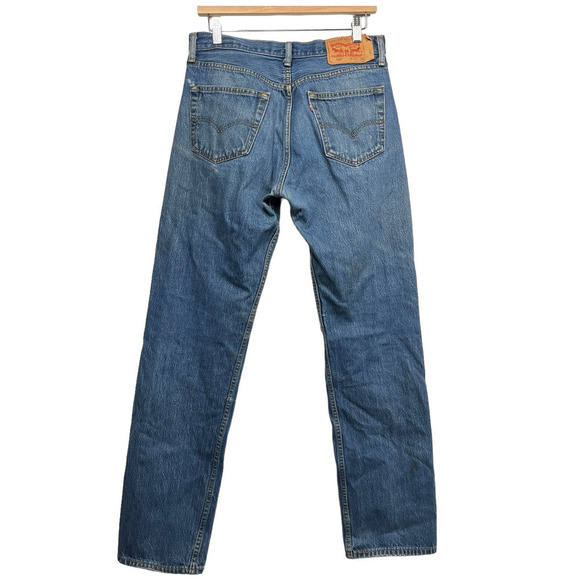 Men’s Levi’s 501 Blue Jeans / Size - W33 X L38 - Picture 5 of 7